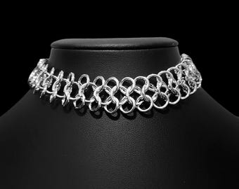 Silver Chainmail Choker