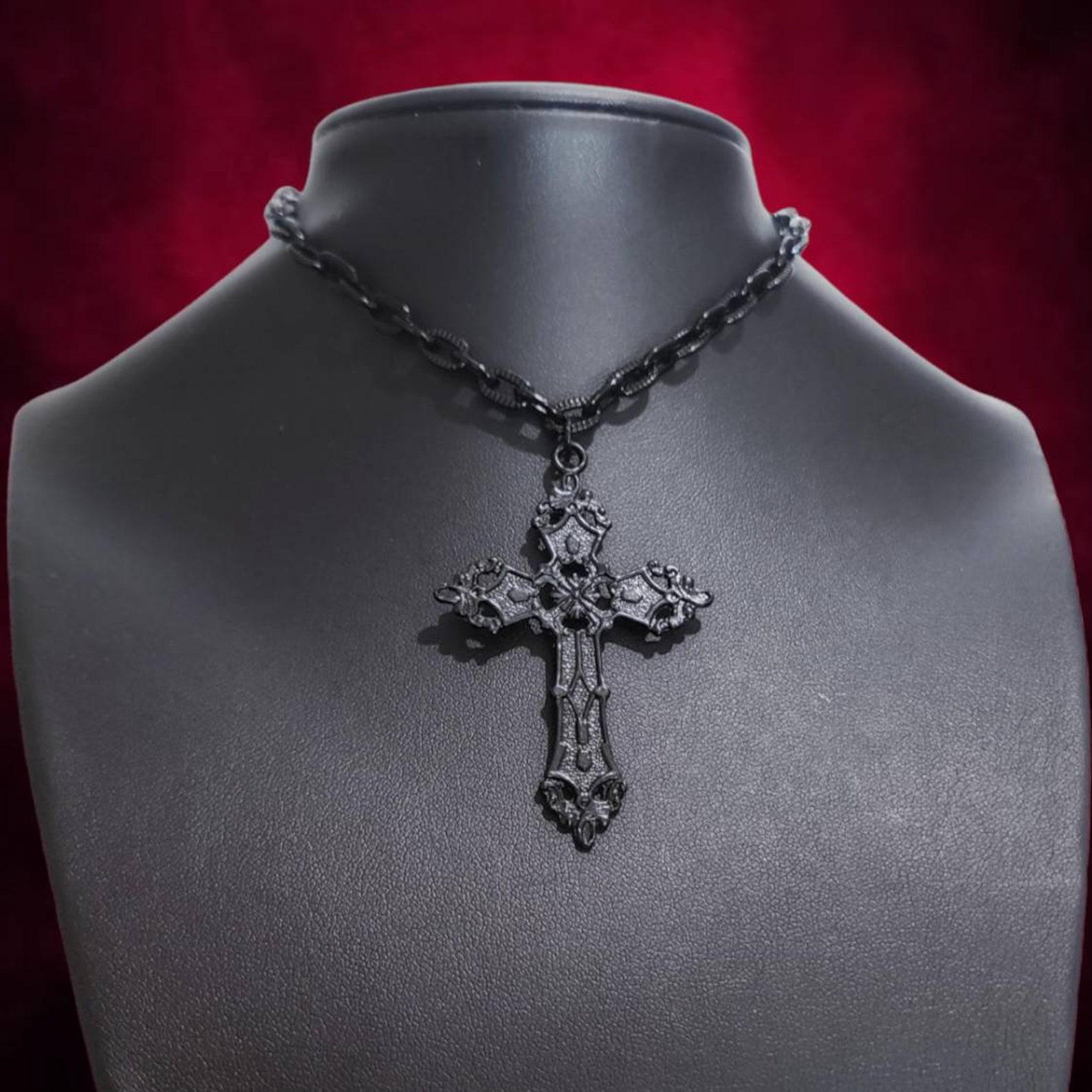 Gothic Black Cross Choker 021 (CC) - Etsy