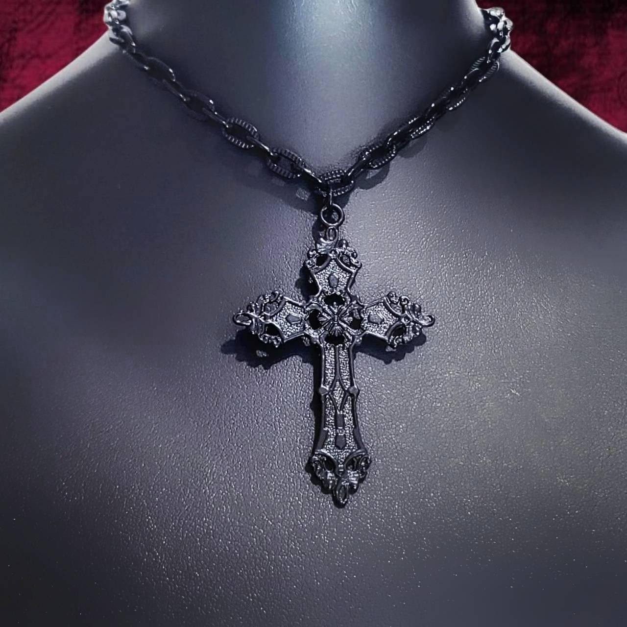 Gothic Black Cross Choker 021 (CC) - Etsy