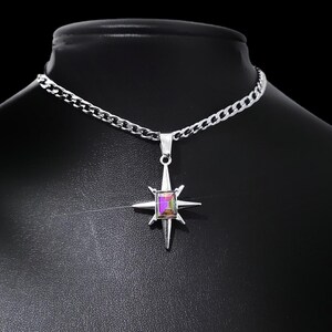 Iridescent Crystal Starburst Choker