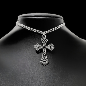 Gothic Kreuz Choker 023-Schwarz