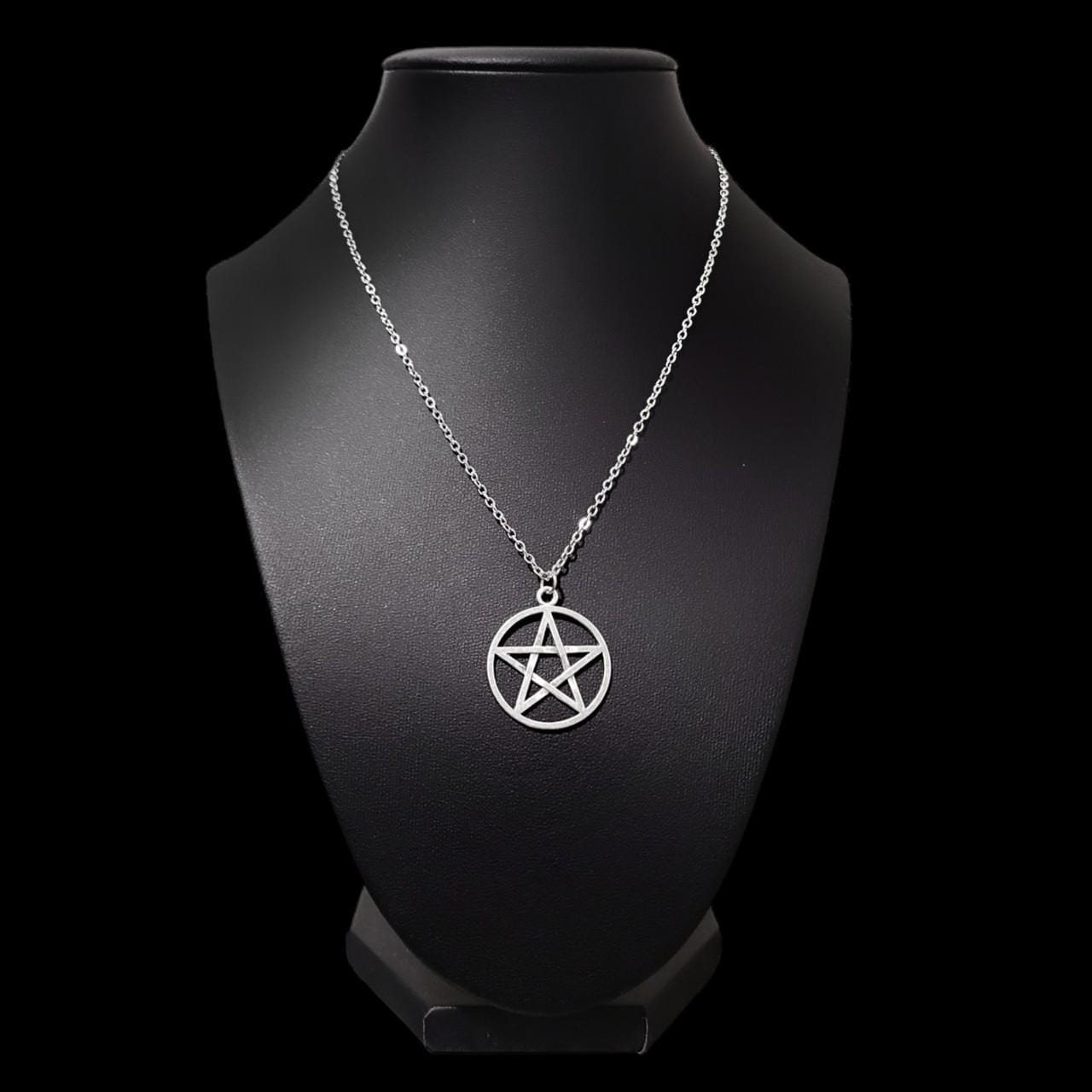 Witch Pentagram Necklace - Stainless Steel Pendant, 50cm Chain, Never Fade, For Women & Men - View #12