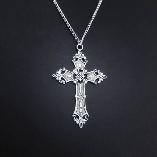 925 Sterling Silver Cross Necklace Dainty Cross Pendant Etsy