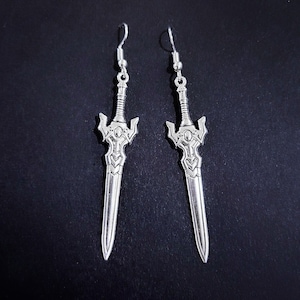 Silver Sword Earrings 007