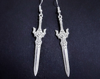 Silver Sword Earrings 007