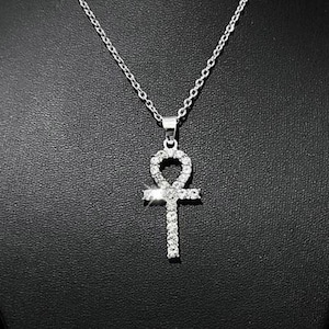 16&quot; Crystal Ankh Necklace