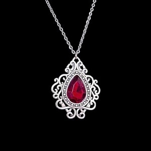 18&quot; Amelia Red Pendant Necklace