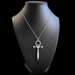 18" Gothic Ankh Necklace