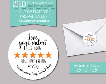 envelope label etsy