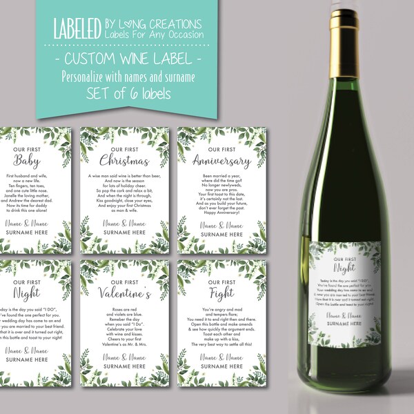 Milestone Wine Label - Etsy