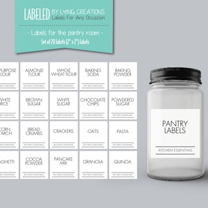 pantry labels - pantry organization - kitchen labels - kitchen organization - custom labels available - modern home labels - labels only