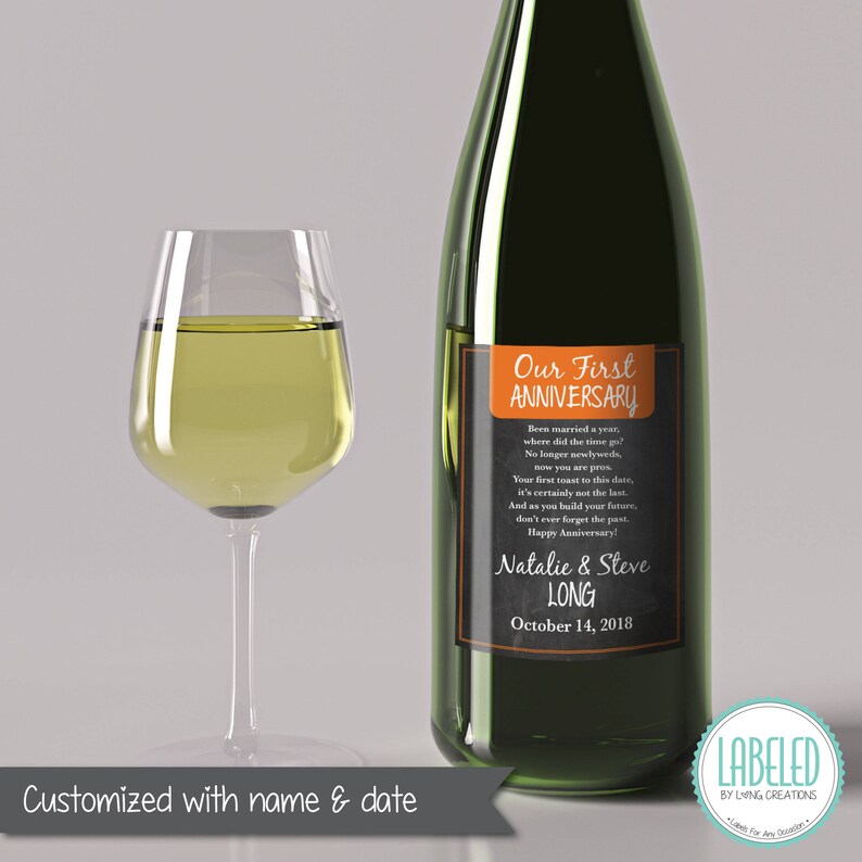 Wedding Wine Labels Wedding Gift Milestone Labels Custom Etsy