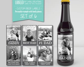 beer labels for dad - gift for him - custom labels for dad - christmas gift - gift for dad - gift for grandpa / papa - waterproof labels