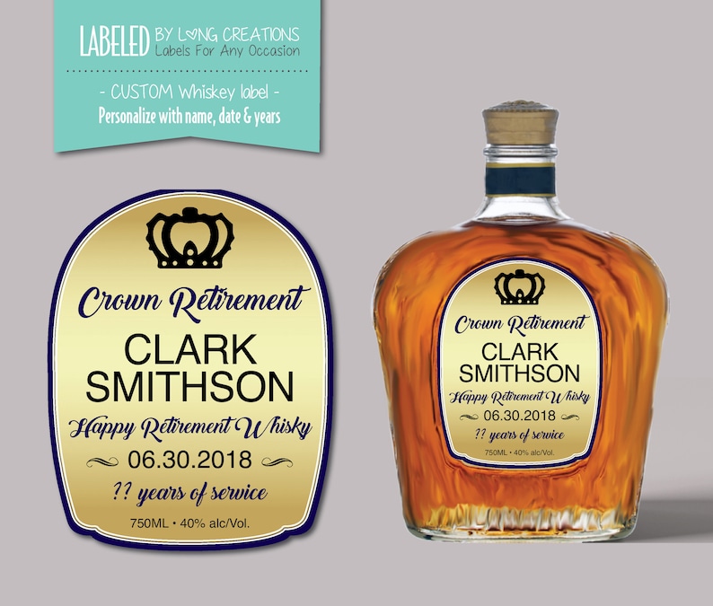 Customized Crown Royal Label