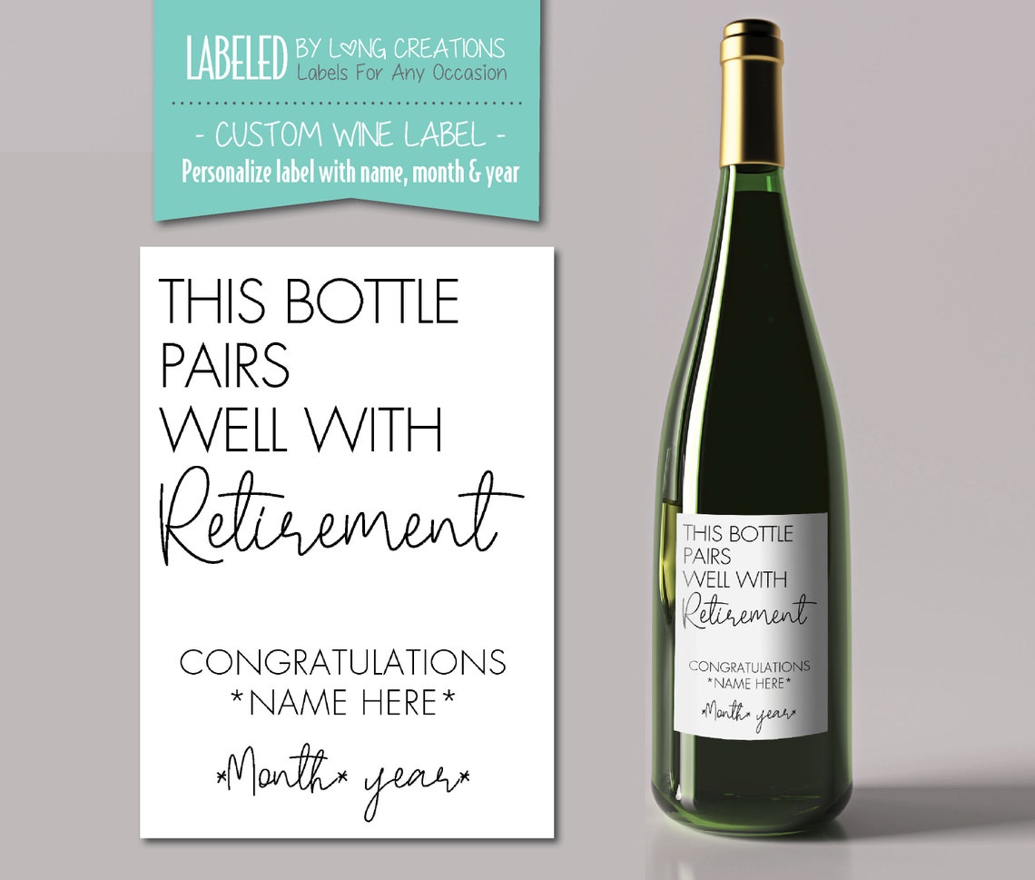 Retirement gift for him or her pairs well with retirement Etsy