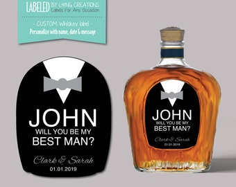Best Man Bottle Label - Etsy