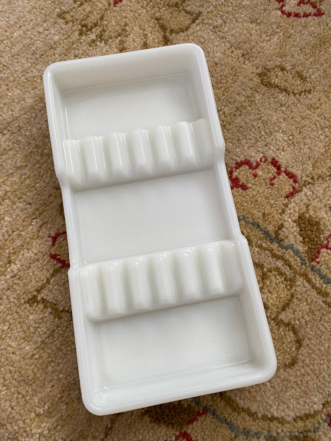 Vintage Milk Glass Dental Tray Etsy