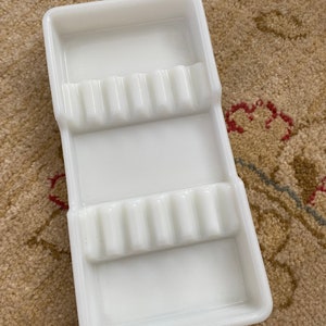 Vintage Milk Glass Dental Tray