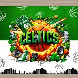 boston celtics tumbler wrap,  20 oz skinny tumbler wrap, ready to press