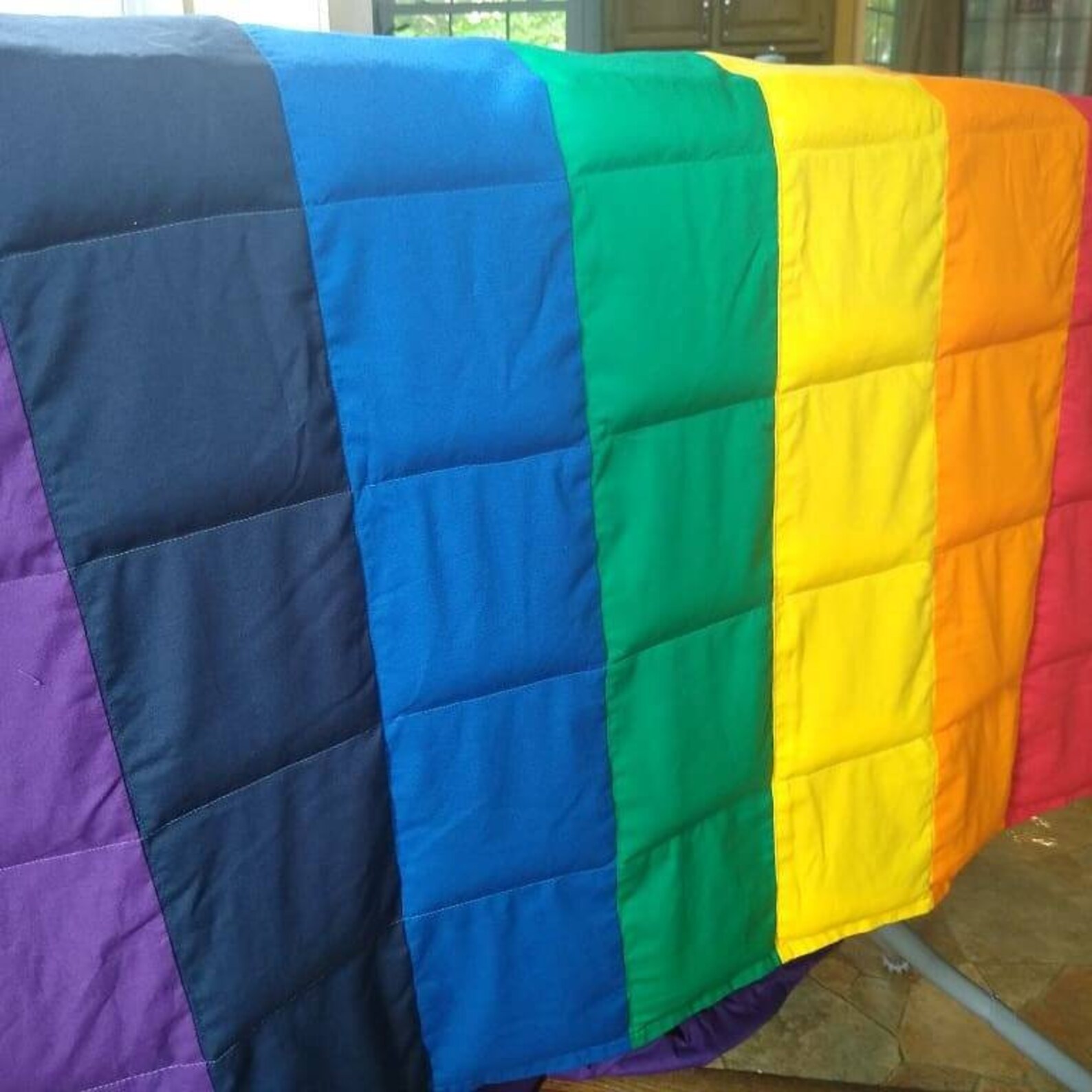 Rainbow Weighted Blanket 40x70 inches Etsy