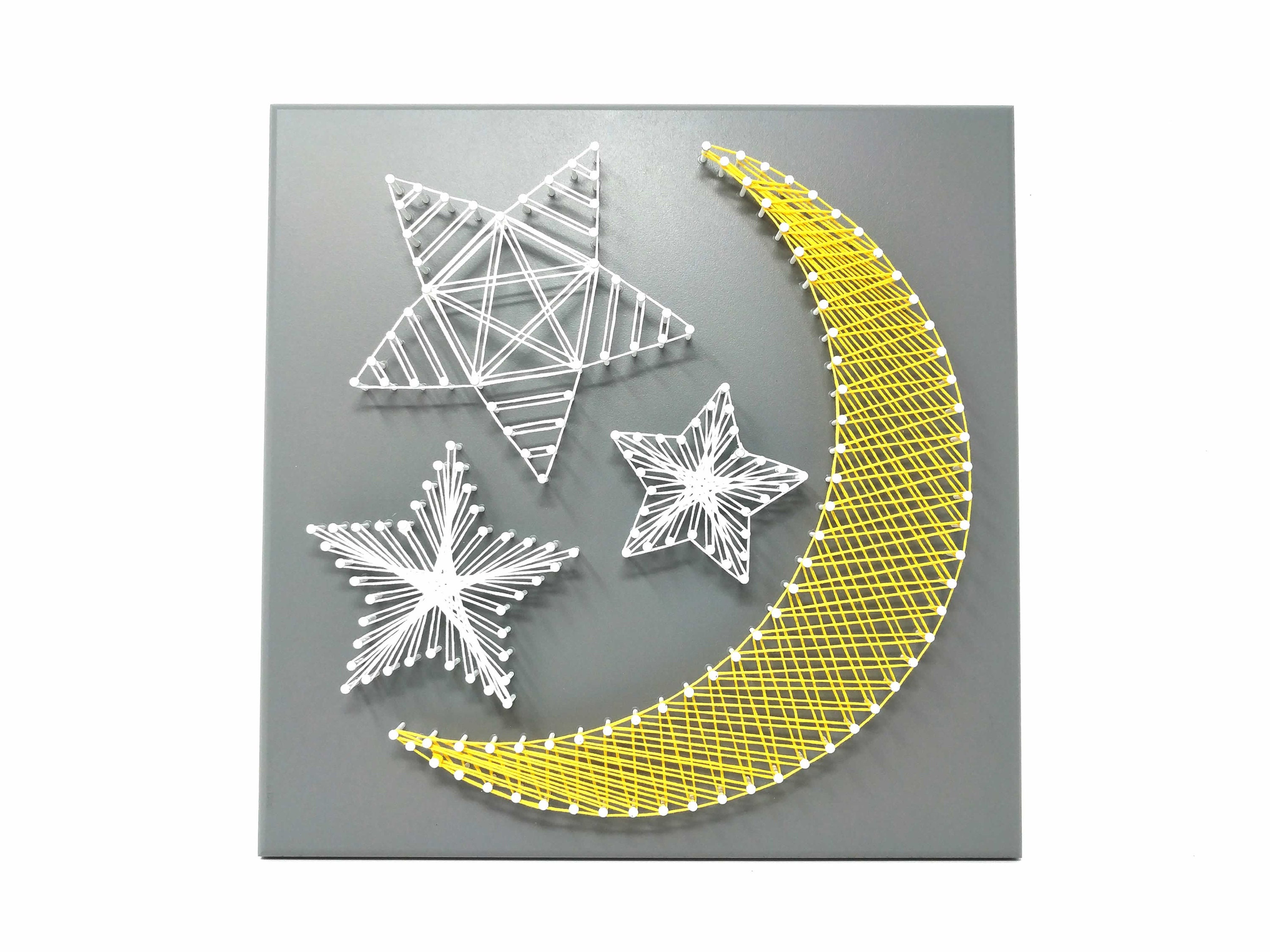 String Art Moon and Stars - wide 8
