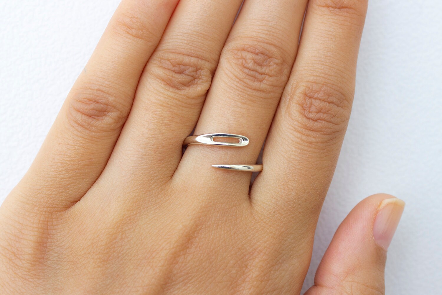 Sewing Needle Silver Ring / solid sterling silver / Stackable Etsy