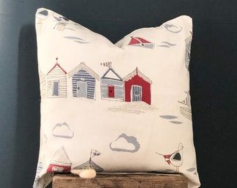 Seaside Coastal Cotton Cushion Cover, Coastal Decor, Seaside Pillow 18 inch