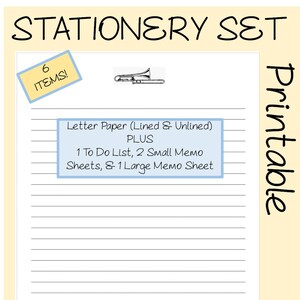 TROMBONE printable stationery set + To Do list & memo sheets (6 ITEMS) | letter writing paper | instant download | musical instrument | PDF