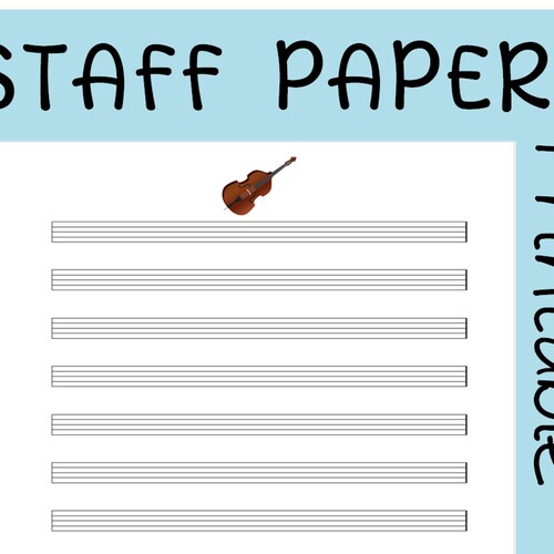 Printable Sheet Music Manuscript Paper Treble & Bass Clef 12 Etsy