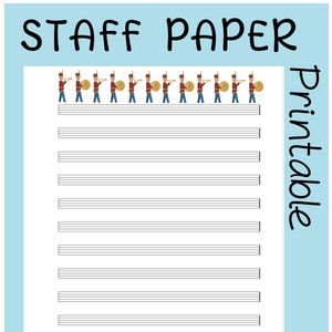 MARCHING BAND Printable Sheet Music Paper | Instant Download | Blank Staff Paper | Blank Sheet ...
