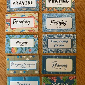 Printable Praying for You Cards, Set of 10, Mini Cards, Instant ...
