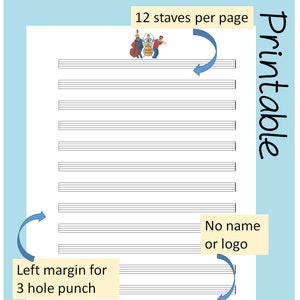 JAZZ BAND #2 Printable Sheet Music Paper | Instant Download | Blank ...