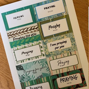 Printable Praying for You Cards, Set of 10, Mini Cards, Instant ...