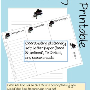 PIANO Printable Sheet Music Paper | Instant Download | Blank Staff ...