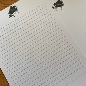 PIANO Printable Stationery Paper Set + to Do List &amp; Memo Sheets (6 ITEMS) | Letter Writing Paper ...