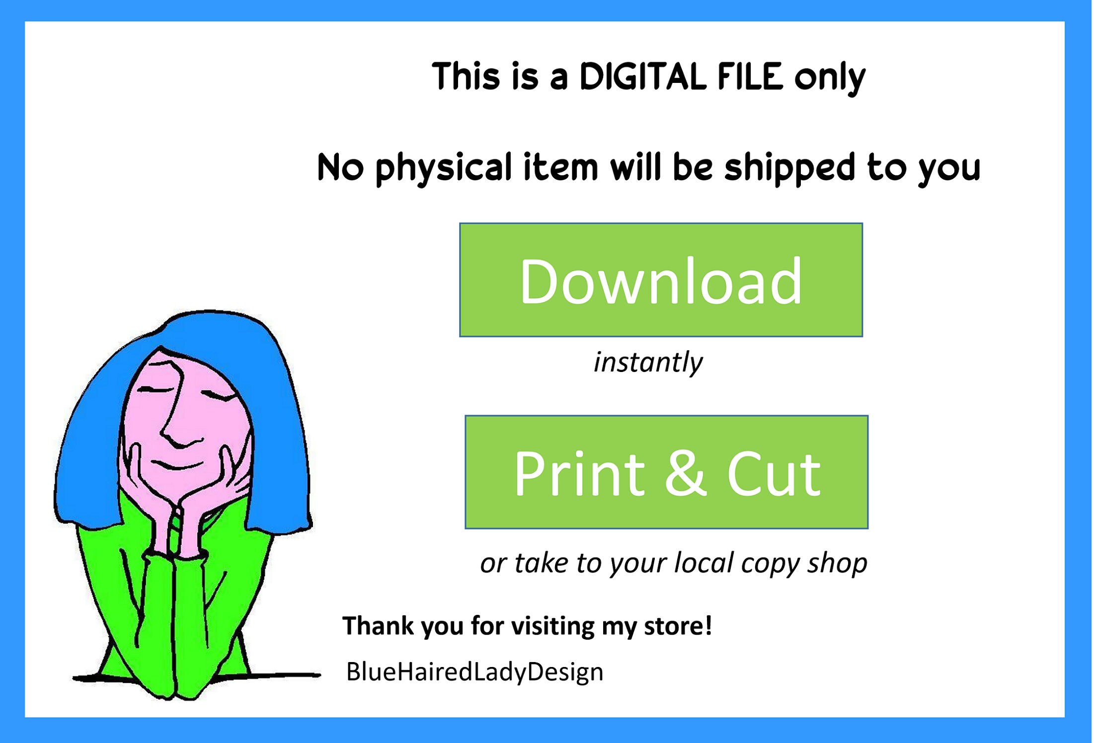 Printable NURSE Thank You Cards, Set of 10, Mini Cards, Instant ...