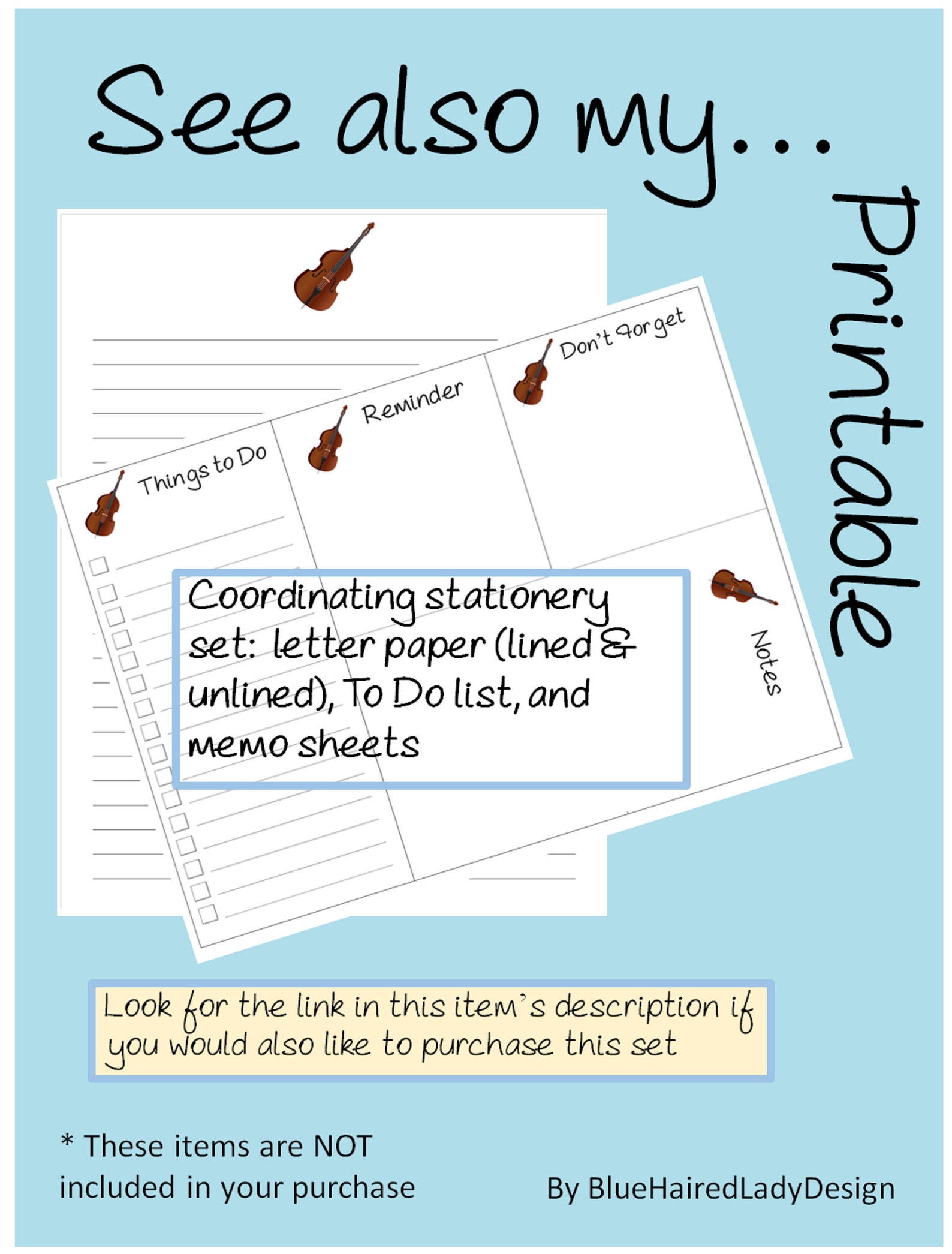 Double Bass Printable Sheet Music Paper | Instant Download | Blank ...