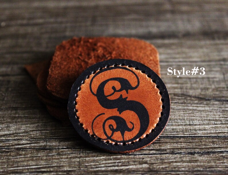 Custom leather patch initial patch sew on letter sew on patch Etsy