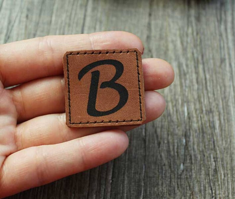Custom leather patch initial patch sew on letter sew on patch Etsy