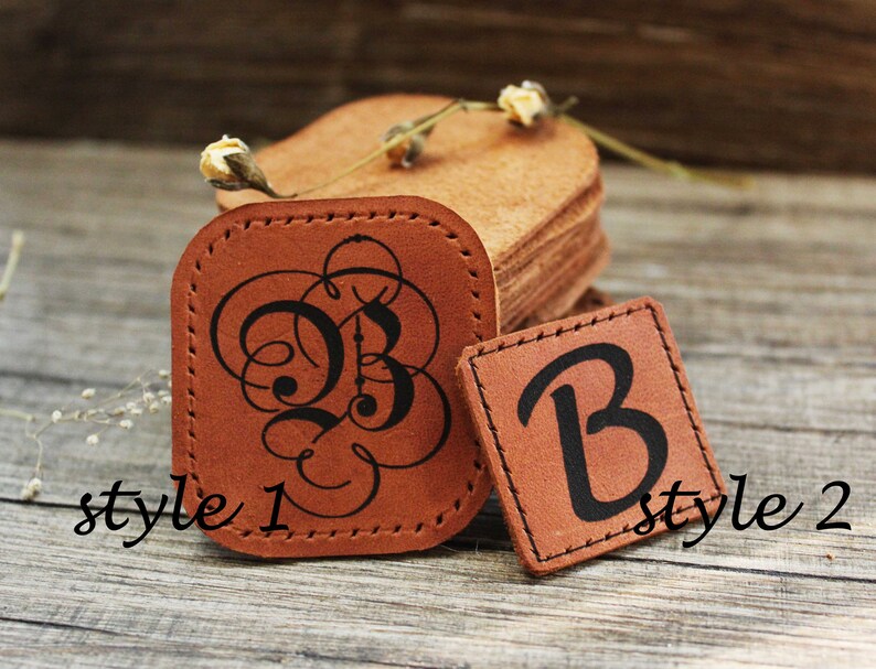 Custom leather patch initial patch sew on letter sew on patch Etsy