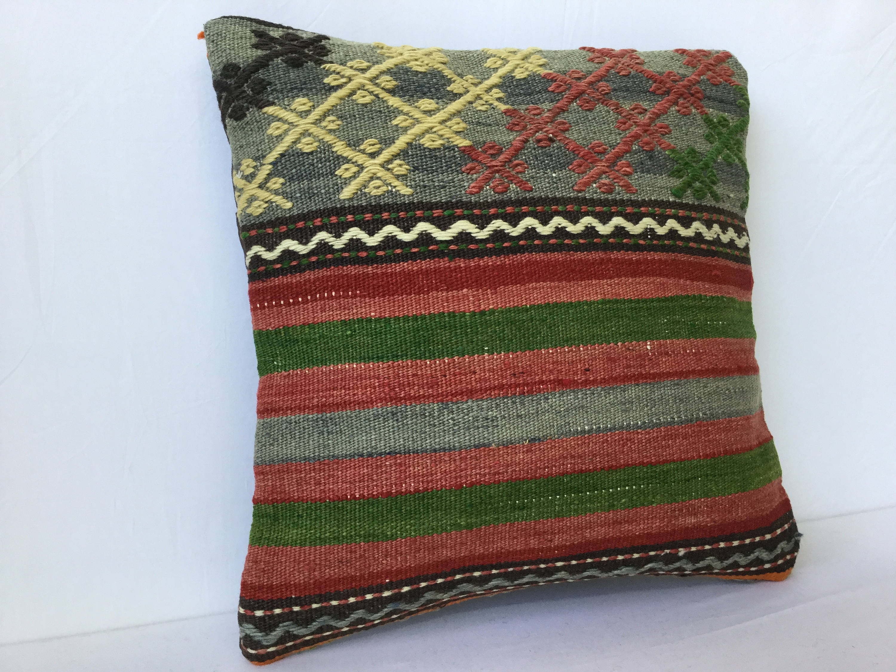 16x16 Inch 40x40 Cm Embroedered Kilim Pillow Kilim Pillows Etsy