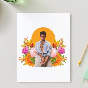 Impresión artística de collage de Bad Bunny: póster de cartulina de 8,5 x 11 pulgadas: arte de pared de reggaetón
