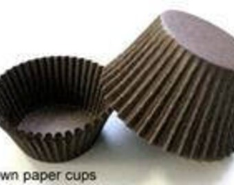 1000 ct Brown Greaseproof baking liners size 2x1-3/8 Cupcakes slightly taller than standard