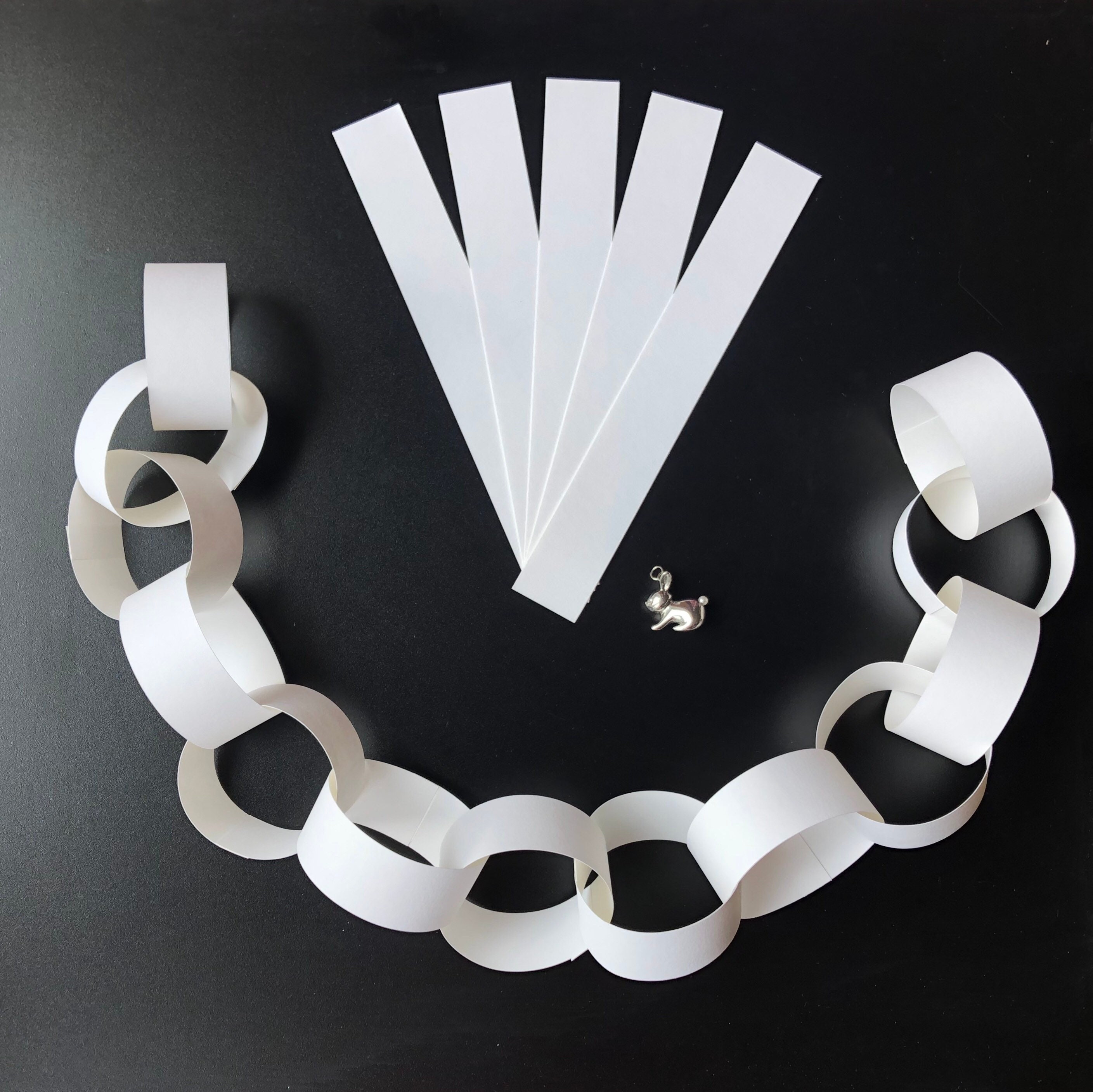 White Paper Chain Decoration Kit Craft Party Activity Party Etsy UK