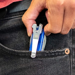 SwissQlip Deep Carry Pocket Clip Compatible with 91mm Victorinox Swiss Army Knife Models SAK