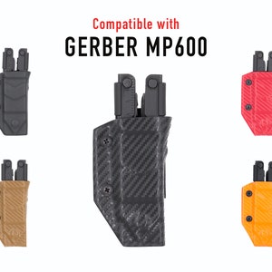 クリップ&キャリー Kydex マルチツールシース Gerber MP600用 - 米国製 (マルチツールは付属しません) EDC マルチツールシース ホルダー ホルスター
