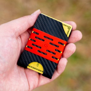 Cartera minimalista delgada de Kydex para hombre, hecha en EE. UU., para uso diario, con bolsillo frontal, para uso diario, portatarjetas de crédito, regalo para el Día del Padre