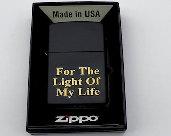 Engraved ZIPPO Lighter Custom Personalized Fathers Day Gift Husband Groomsmen Dad Brother Boyfriend Birthday Anniversary Present