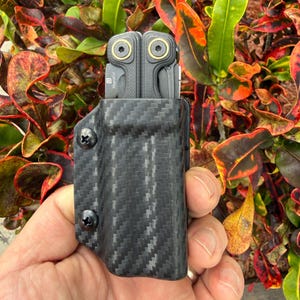 Clip & Carry Kydex multitoolfoedraal voor Leatherman WAVE ALPHA - Made in USA - Edc-gereedschaphouderholster (multitool niet inbegrepen)