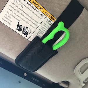 Custom SuperVizorXT Auto Escape Tool - Window Breaker, Seatbelt Cutter, Sunvisor Sheath - Rescue Tool - Survival, Safety, EMS, EMT, Police